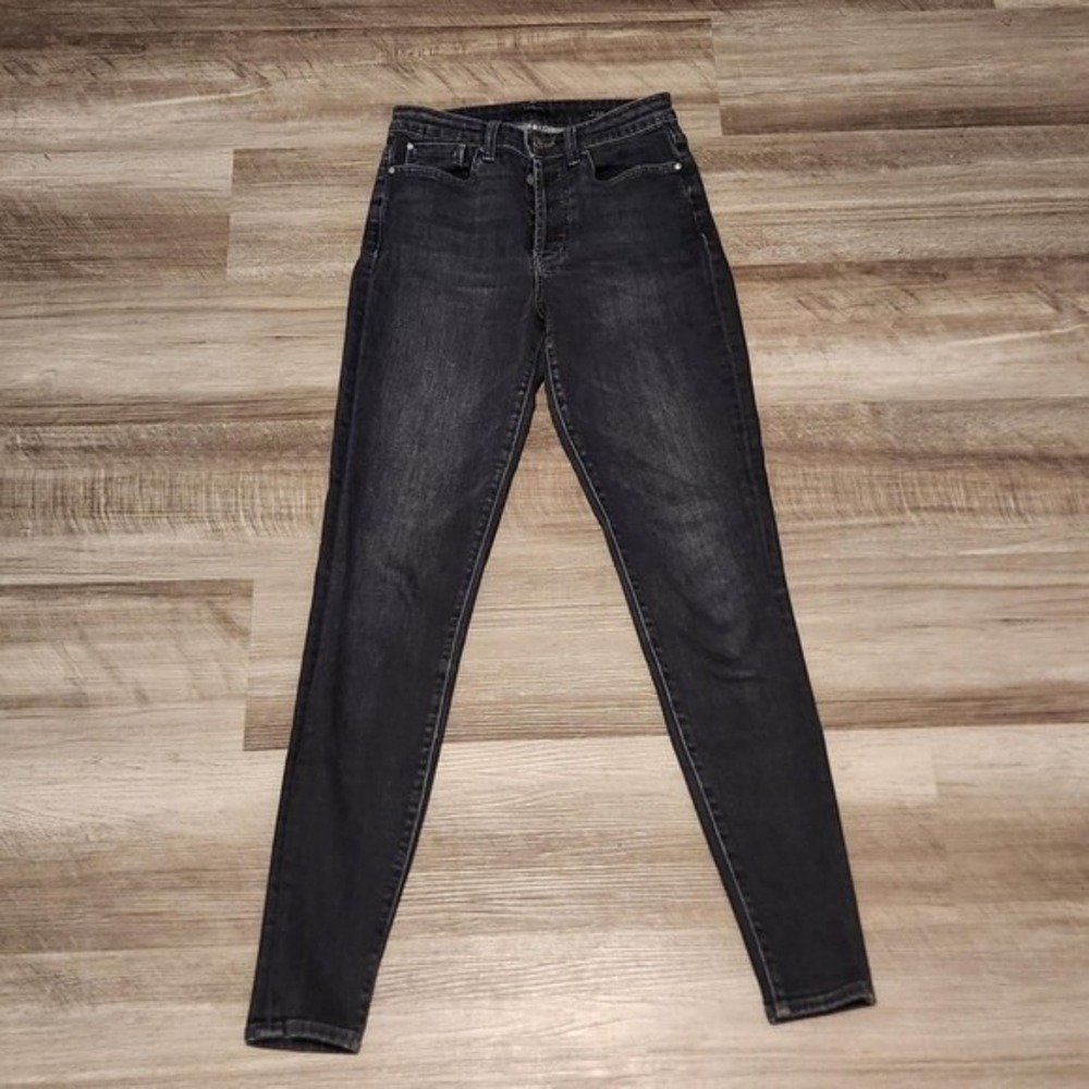 Fidelity Jeans Womens Size 25 Pixie High Rise‎ Slim Bodega Black Denim Pants